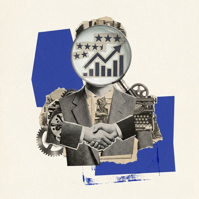 Dada collage portrait of Brad Optimal