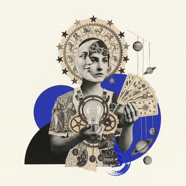 Dada collage portrait of Sister Lunaris